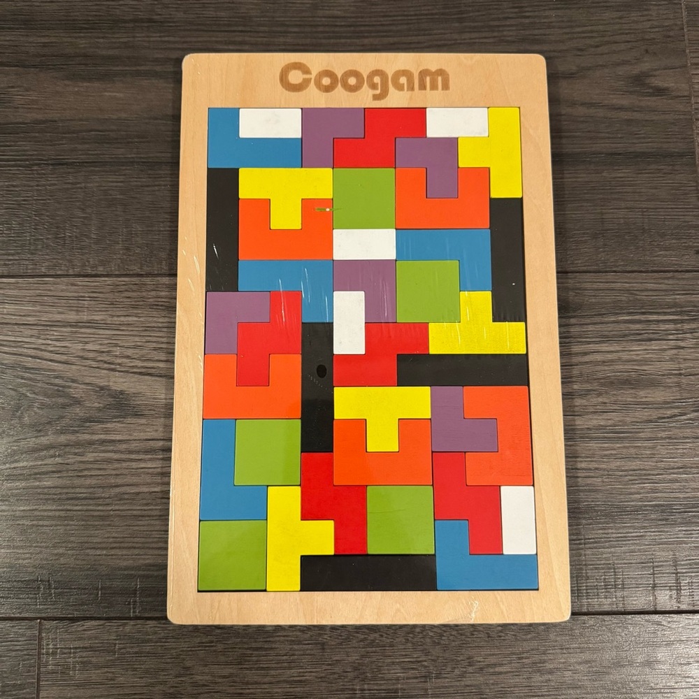 Coogam Wooden Tetris Puzzle for Kids - Multicolor